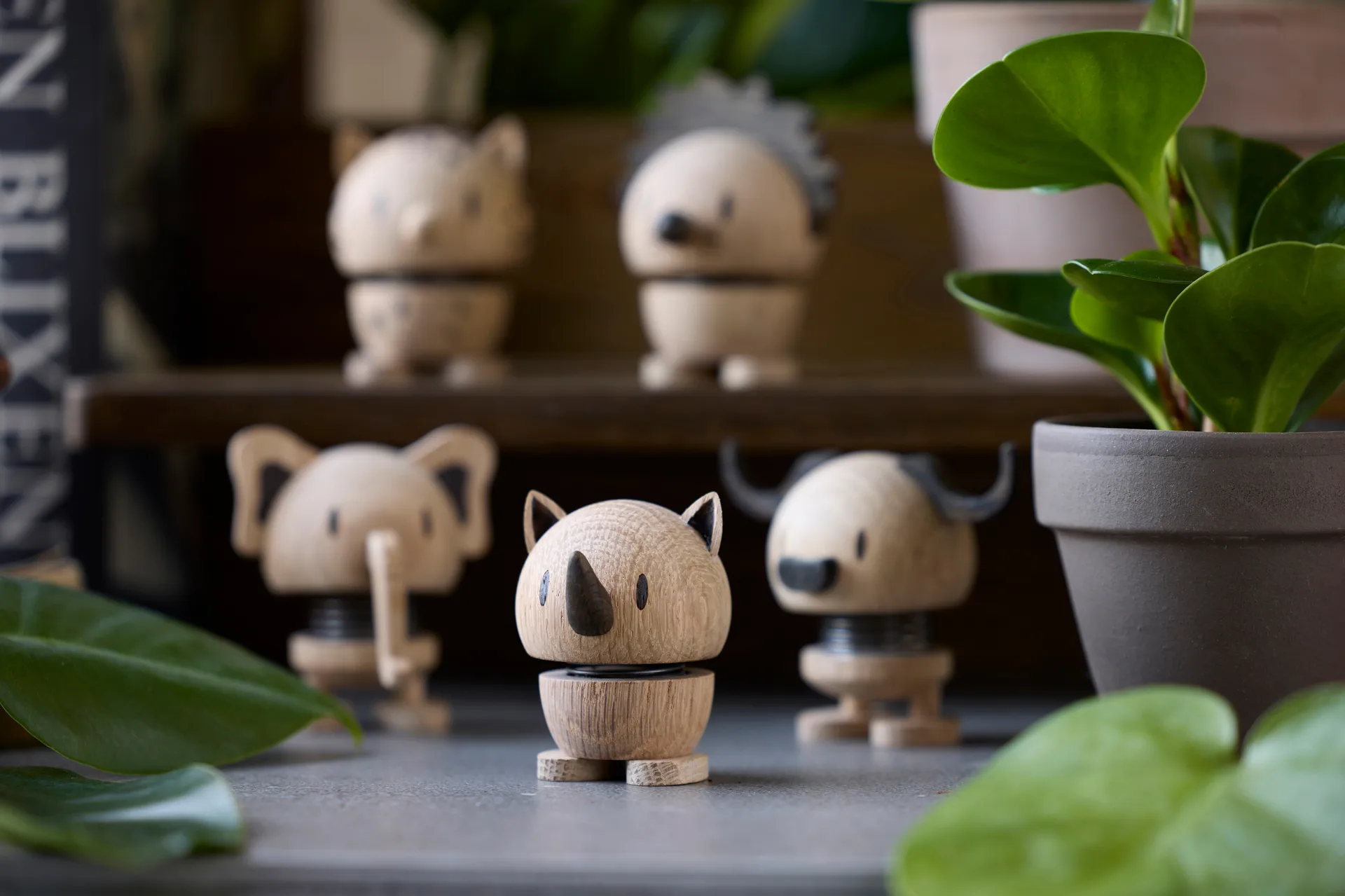 Hoptimist figure S, Lion, oak Hoptimist