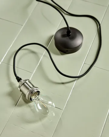 Cable with E27 socket - Silver finish - House Doctor