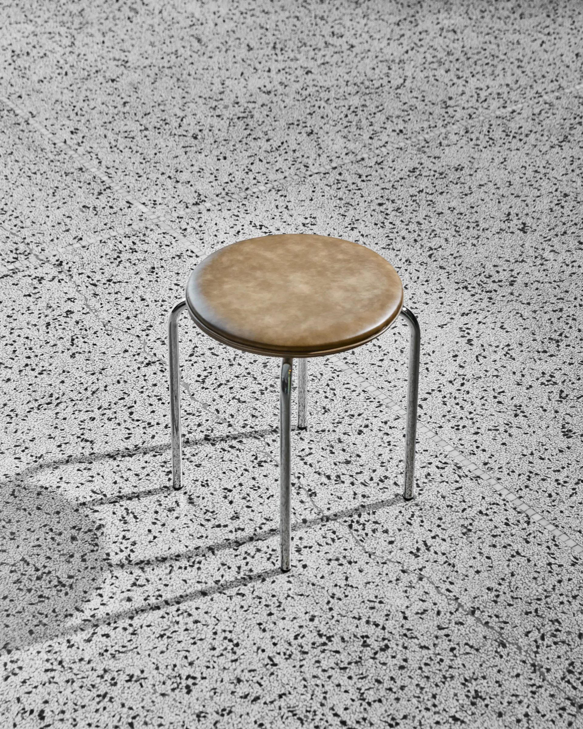 Comma round stool, Khaki, Ø37x45 cm House Doctor