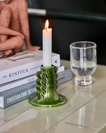 Diva candle holder 9.5 cm - Green - House Doctor