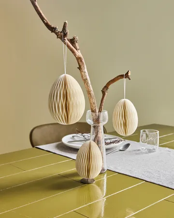 Eggs Easter hanging/decoration object 2 pieces - Off-white - House Doctor