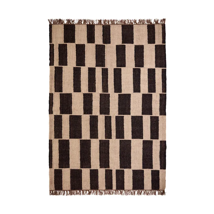 Graph rug - Black-natural, 160x230 cm - House Doctor