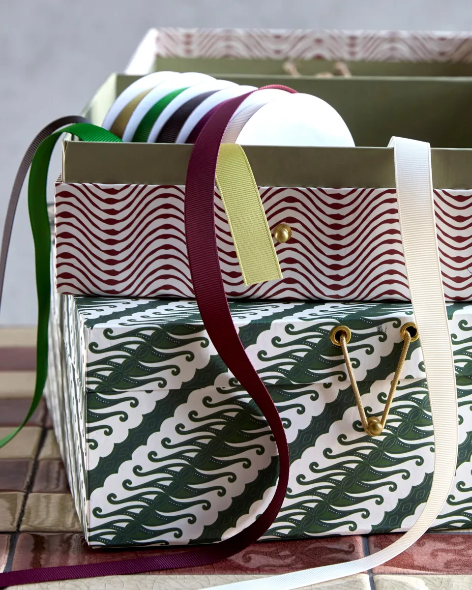 Keep storage boxes red-green, 2 pieces House Doctor