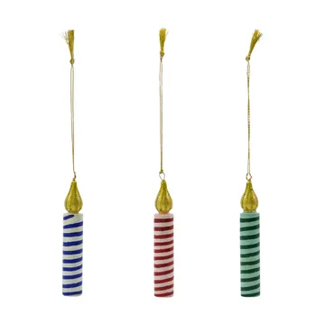 Light decorative pendant 3 parts - Green-pink-blue - House Doctor