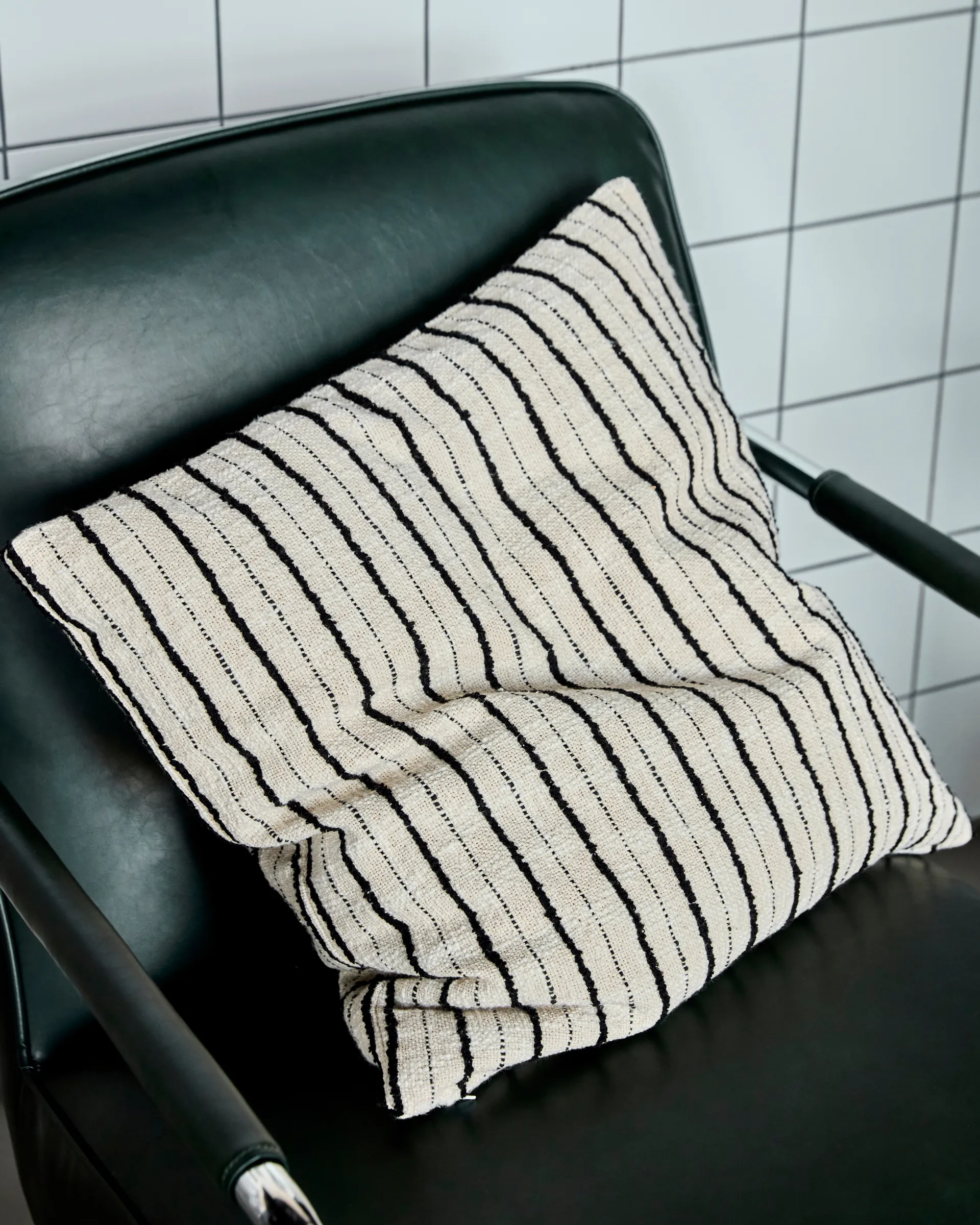 Lines cushion cover 50x50 cm, Black-off-white House Doctor