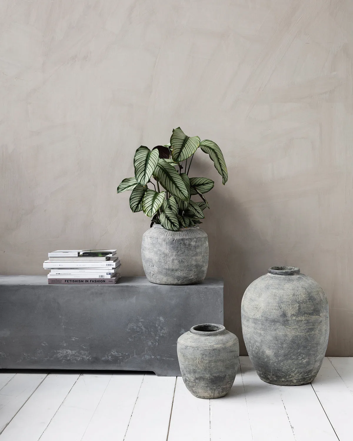 Rustik vase concrete, 47 cm House Doctor
