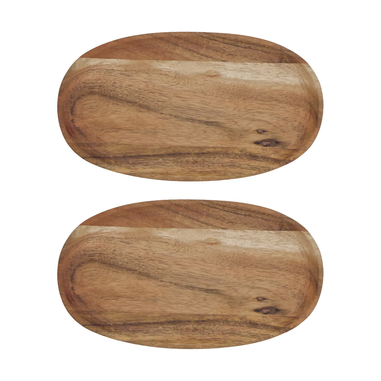Wood tray 12.5x22.5 cm 2-pack, Nature House Doctor