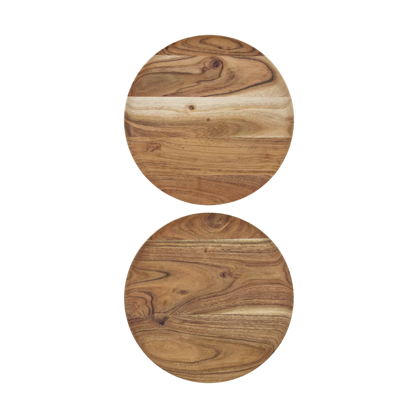 Wood tray Ø25 cm 2-pack, Nature House Doctor