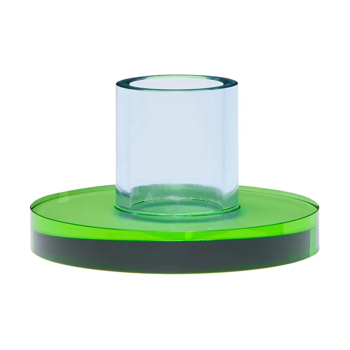 Astra candle holder small - Blue-green - Hübsch