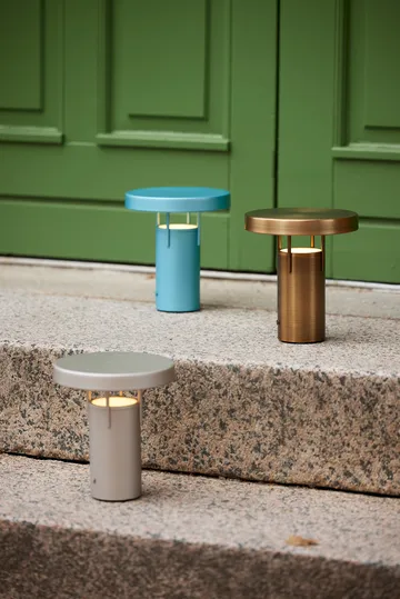 BringMe mini portable table lamp - Metallic turquoise - Hübsch