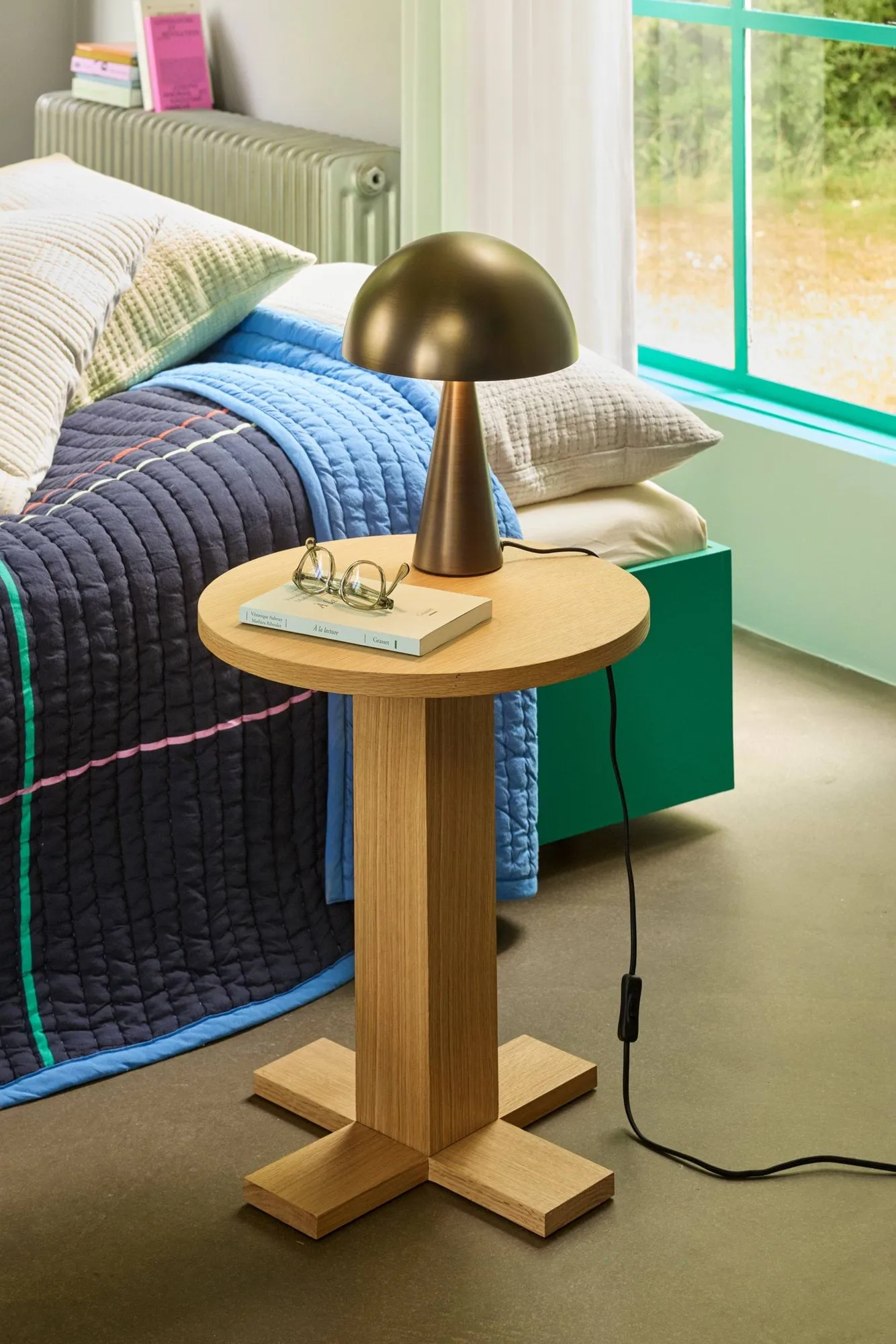 Mush table lamp, Burnished brass, mini 34 cm Hübsch