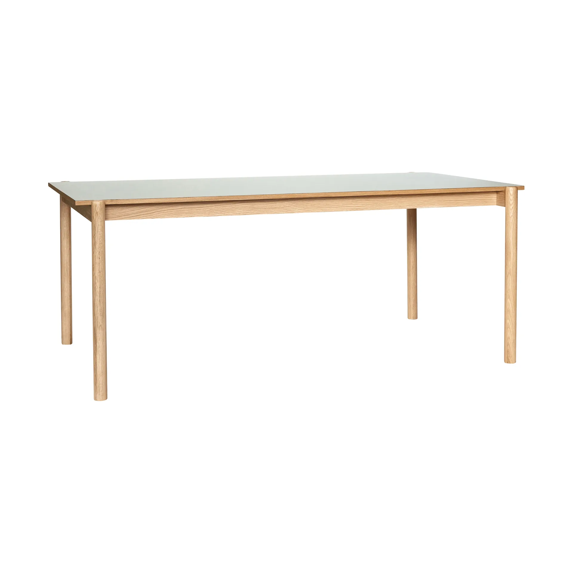 Oblique dining table, Grey, 190x106 cm Hübsch