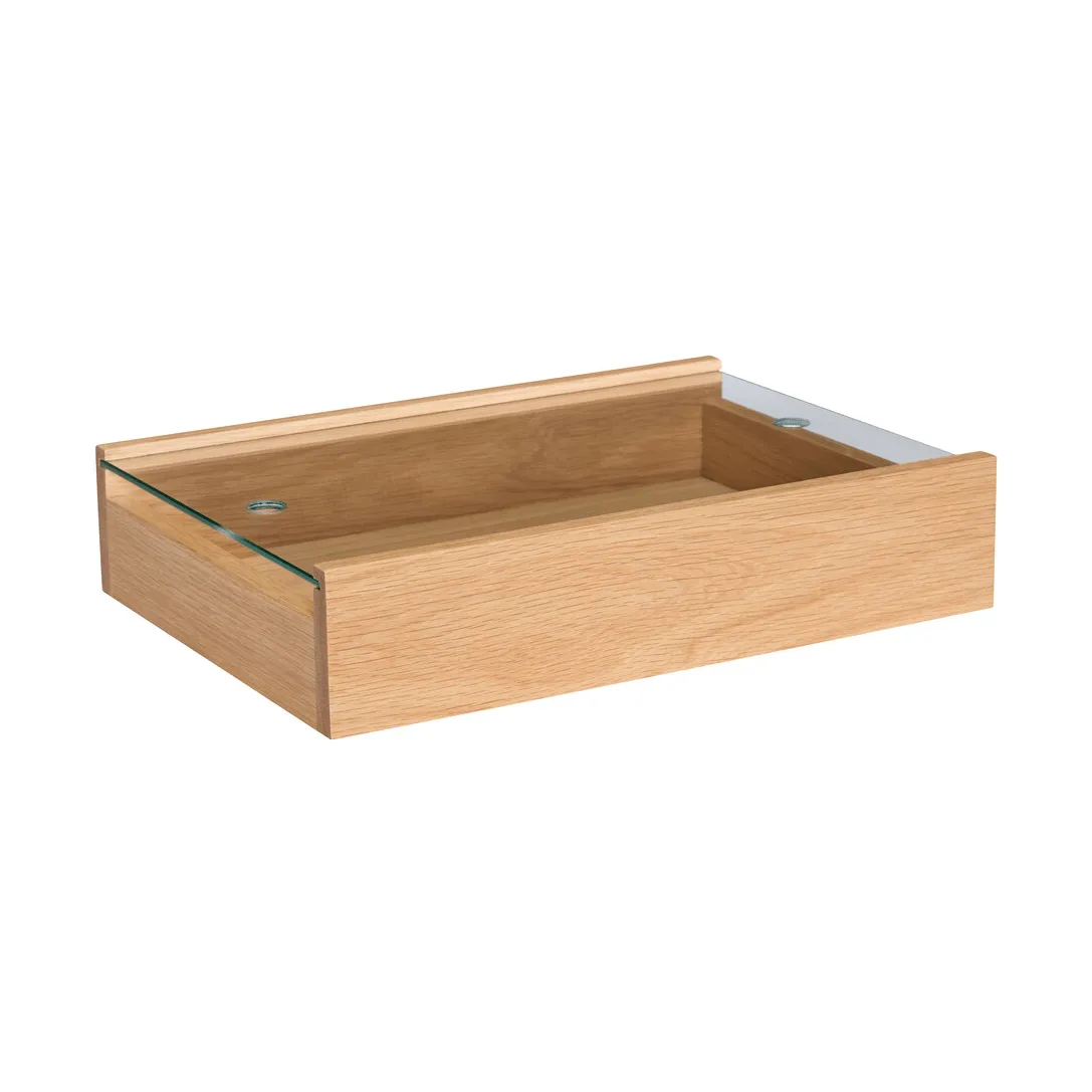 Senri storage box, Oak glass, 42x30x9 cm Hübsch