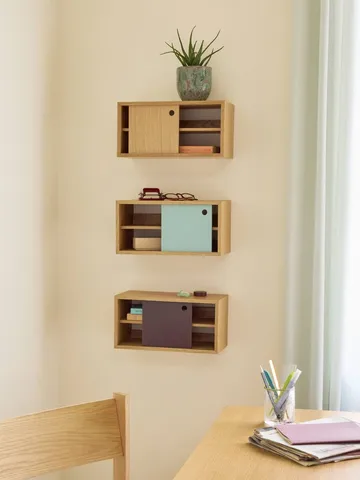 Slide shelf - Oak, 40x20x20 cm - Hübsch