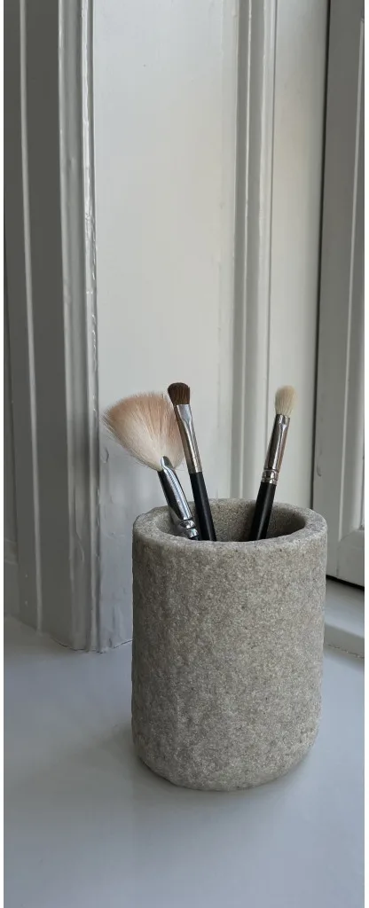 Humdakin Sandstone toothbrush cup 10 cm, Natural Humdakin