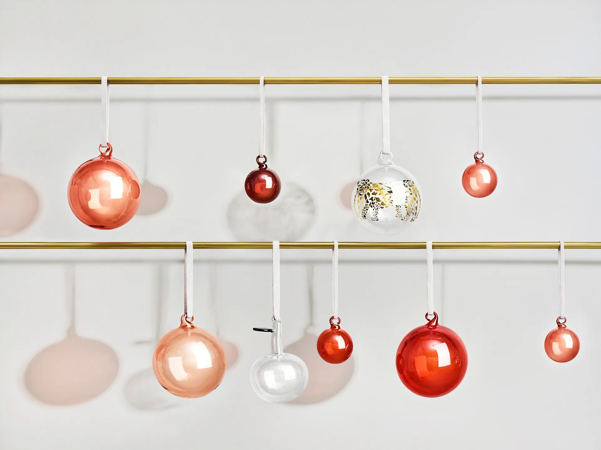 Iittala Christmas bauble glass 40 mm 5 pieces, Red Iittala