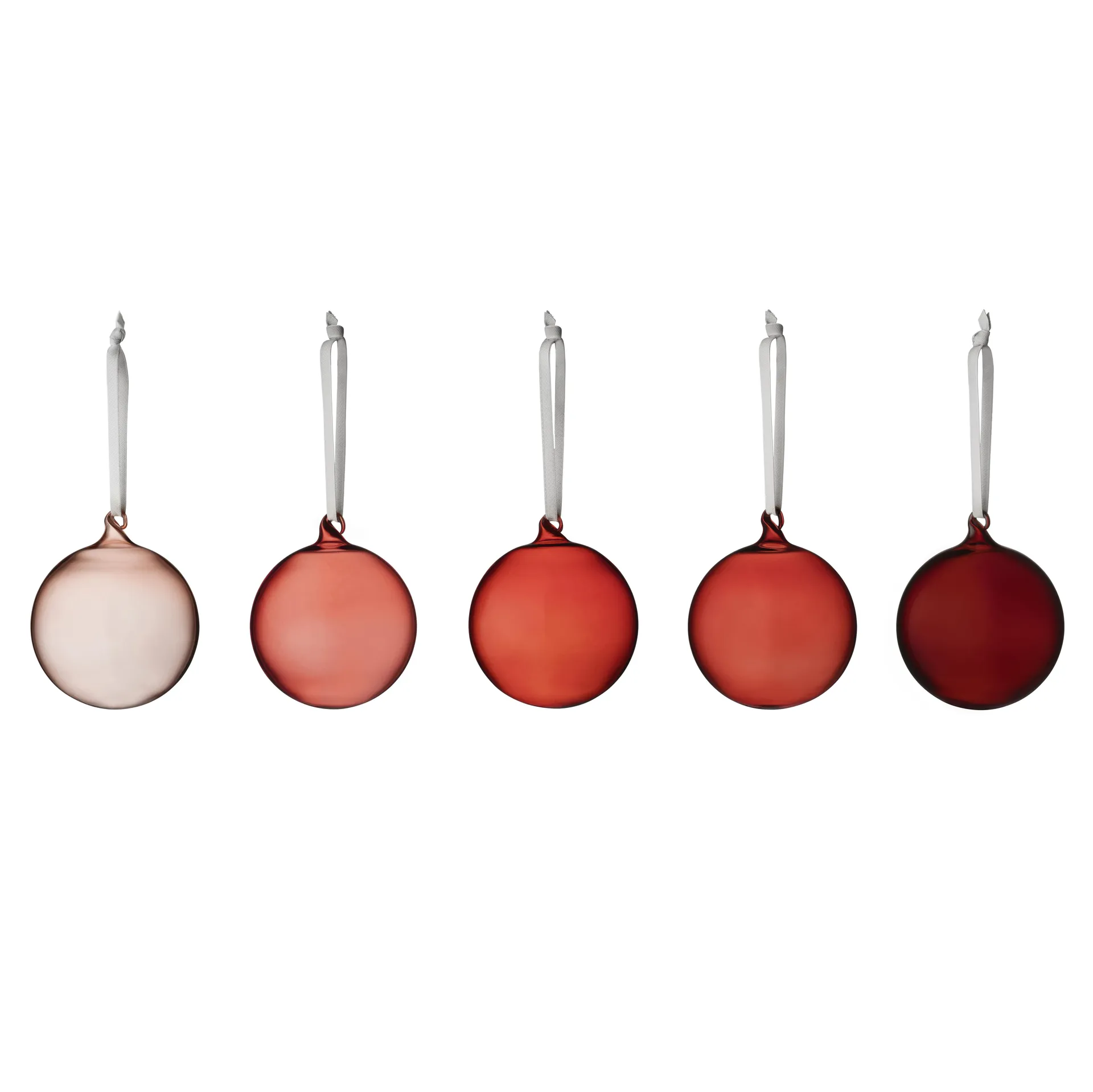 Iittala Christmas bauble glass 80 mm 5-pack, Red Iittala