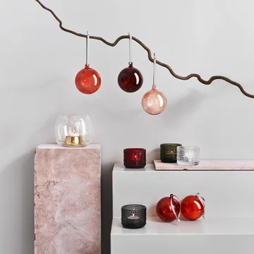 Iittala Christmas bauble glass 80 mm 5-pack - Red - Iittala