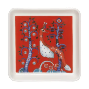 Taika plate 12x12 cm - Red - Iittala