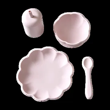 Little Poppy children's dinner set 4 pieces - Light pink - Jack o Juno