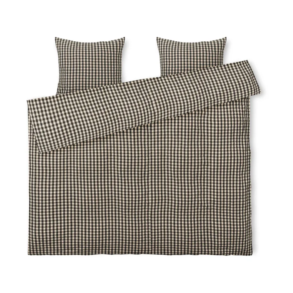 Bæk&Bølge bed set 220x220 cm, Black sand Juna