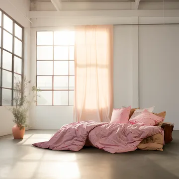 Daisy bed set 220x220 cm - Pink-red - Juna