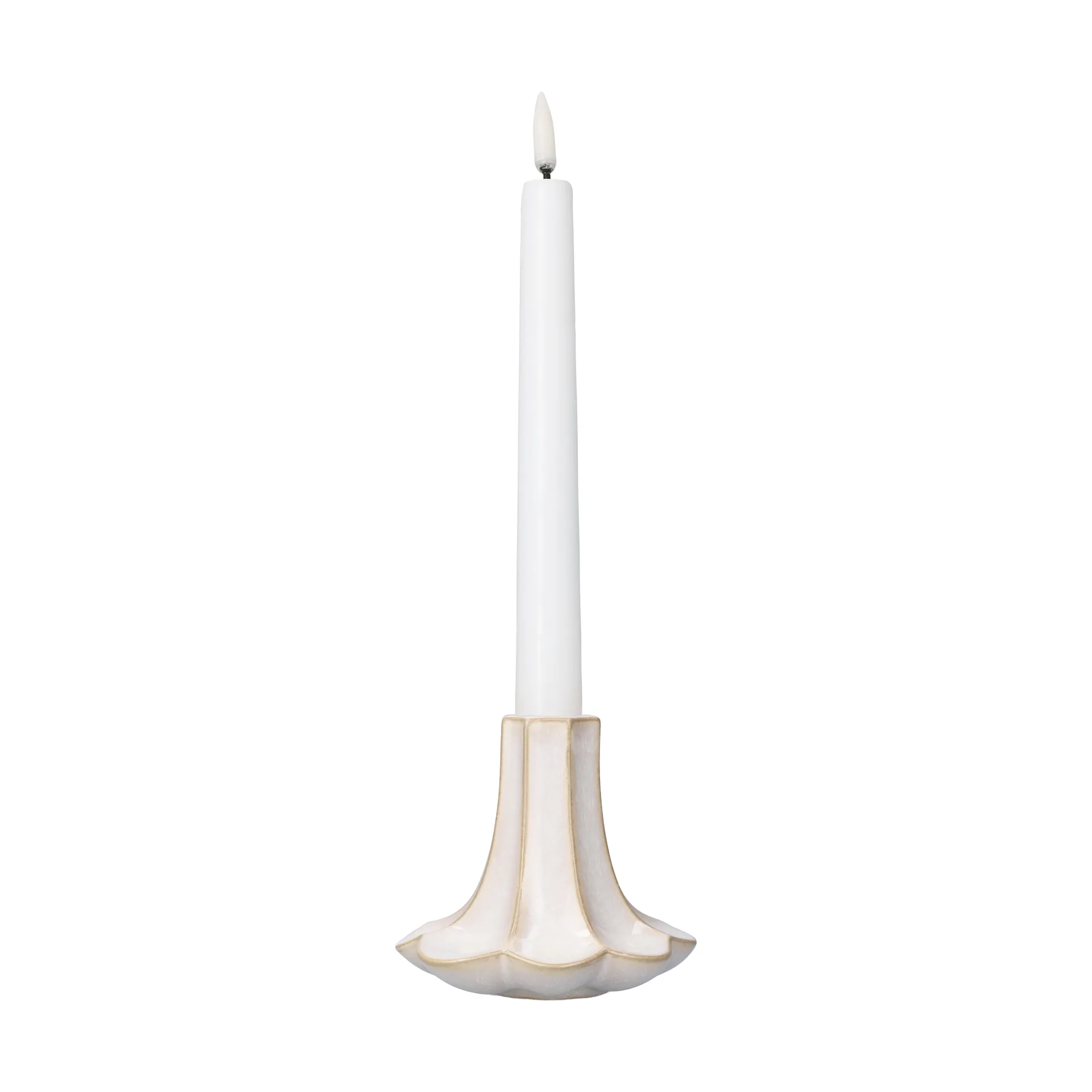 Chanterelle candleholder, Sand, 10 cm Kähler