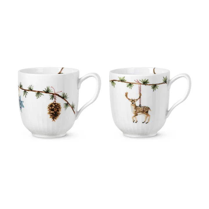 Hammershøi Christmas Christmas mug 33 cl 2 pieces - 2020 & 2021 - Kähler