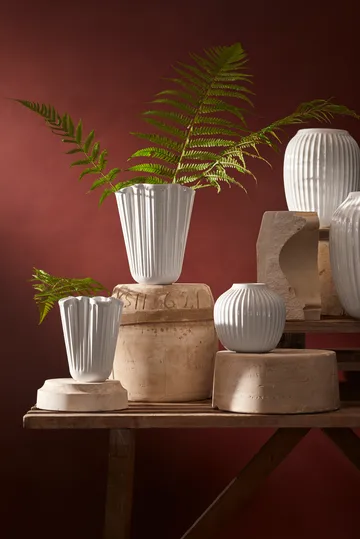 Hammershøi vase unfold - White, 20,5 cm - Kähler