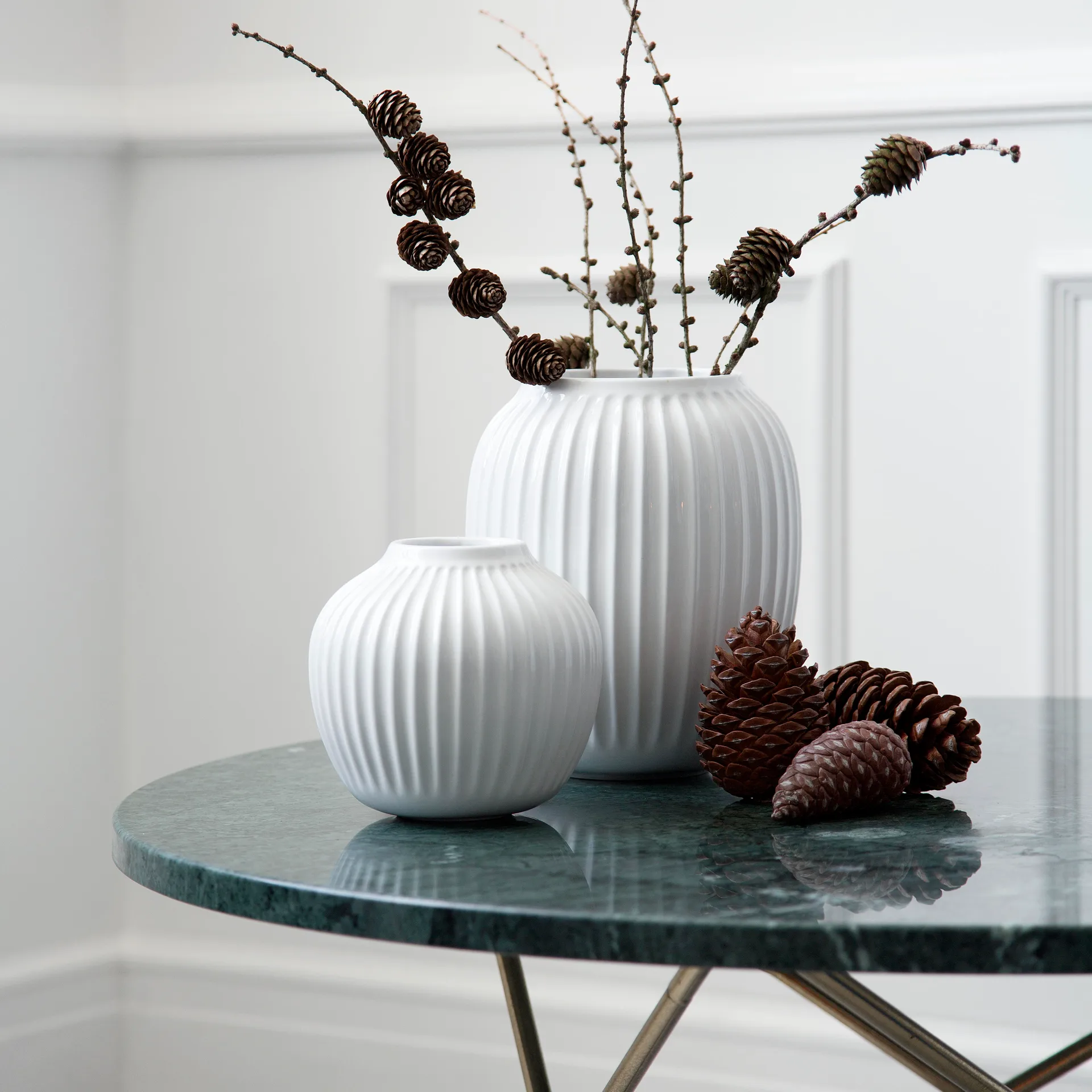 Hammershøi vase, White, large 25,5 cm Kähler