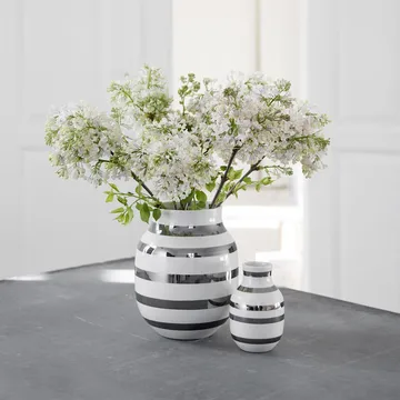 Omaggio vase silver - medium - Kähler