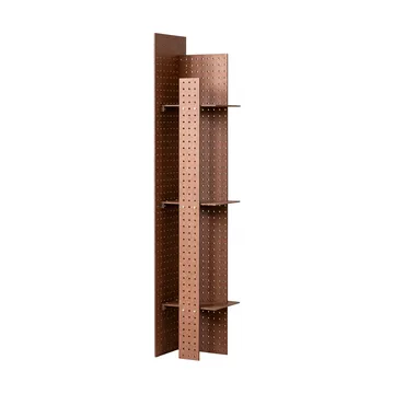 FF02 The Perforated Furniture wall shelf - Masonite-walnut, 28x24x128 cm - Källemo