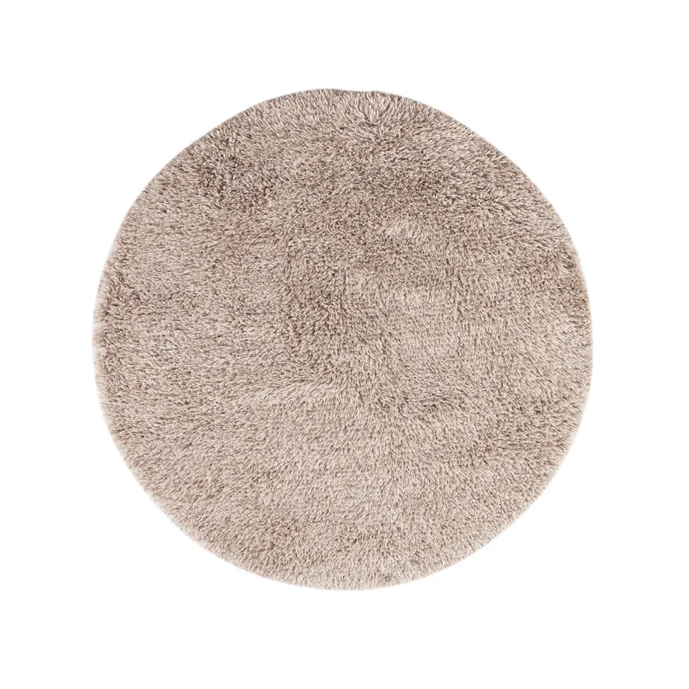 Shaggy rug round, White/grey, Ø220 cm Kateha