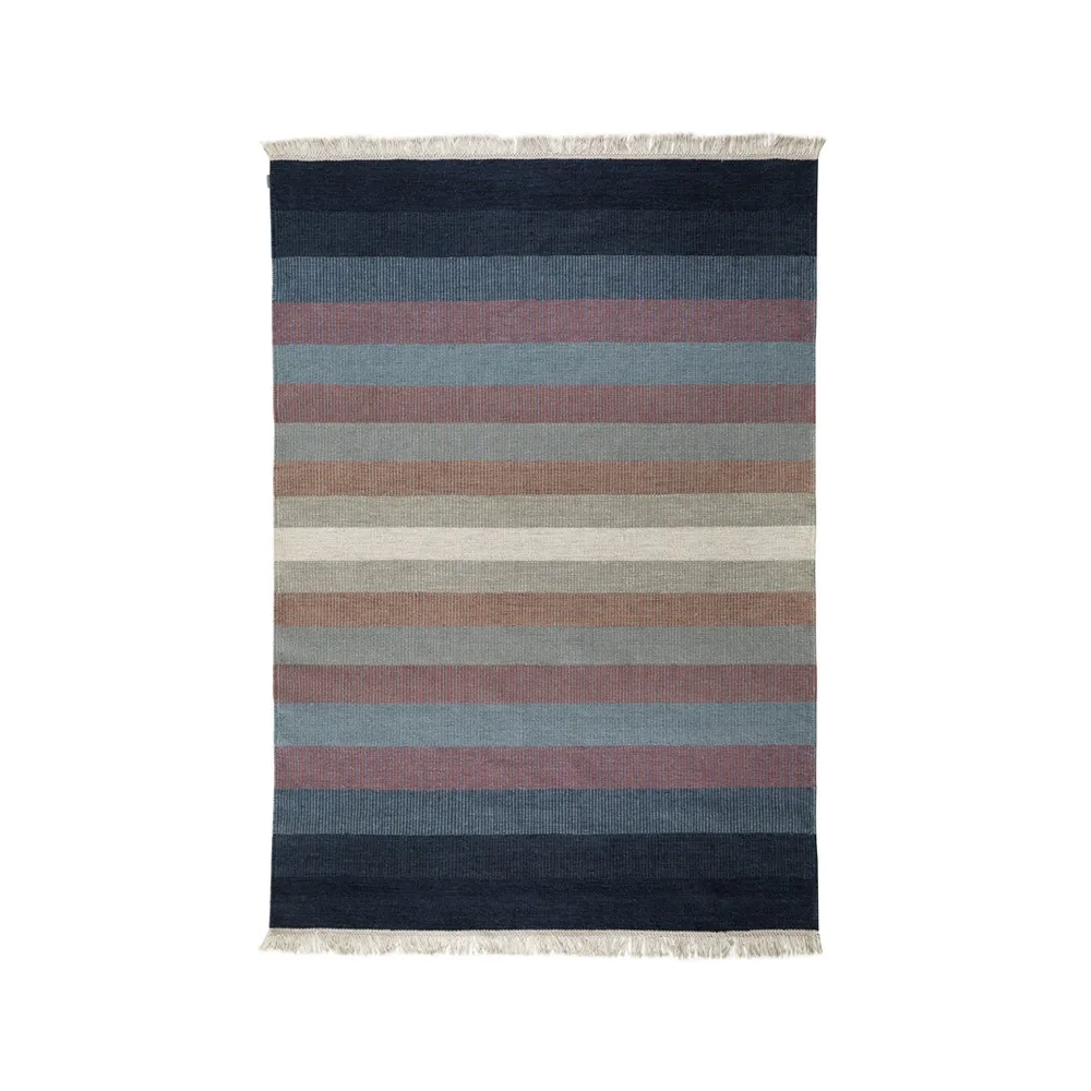 Tofta wave rug, Blue, 170x240 cm Kateha
