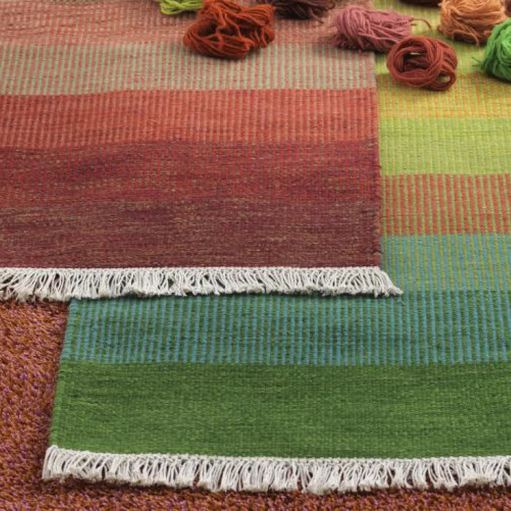 Tofta wave rug, Blue, 200x300 cm Kateha