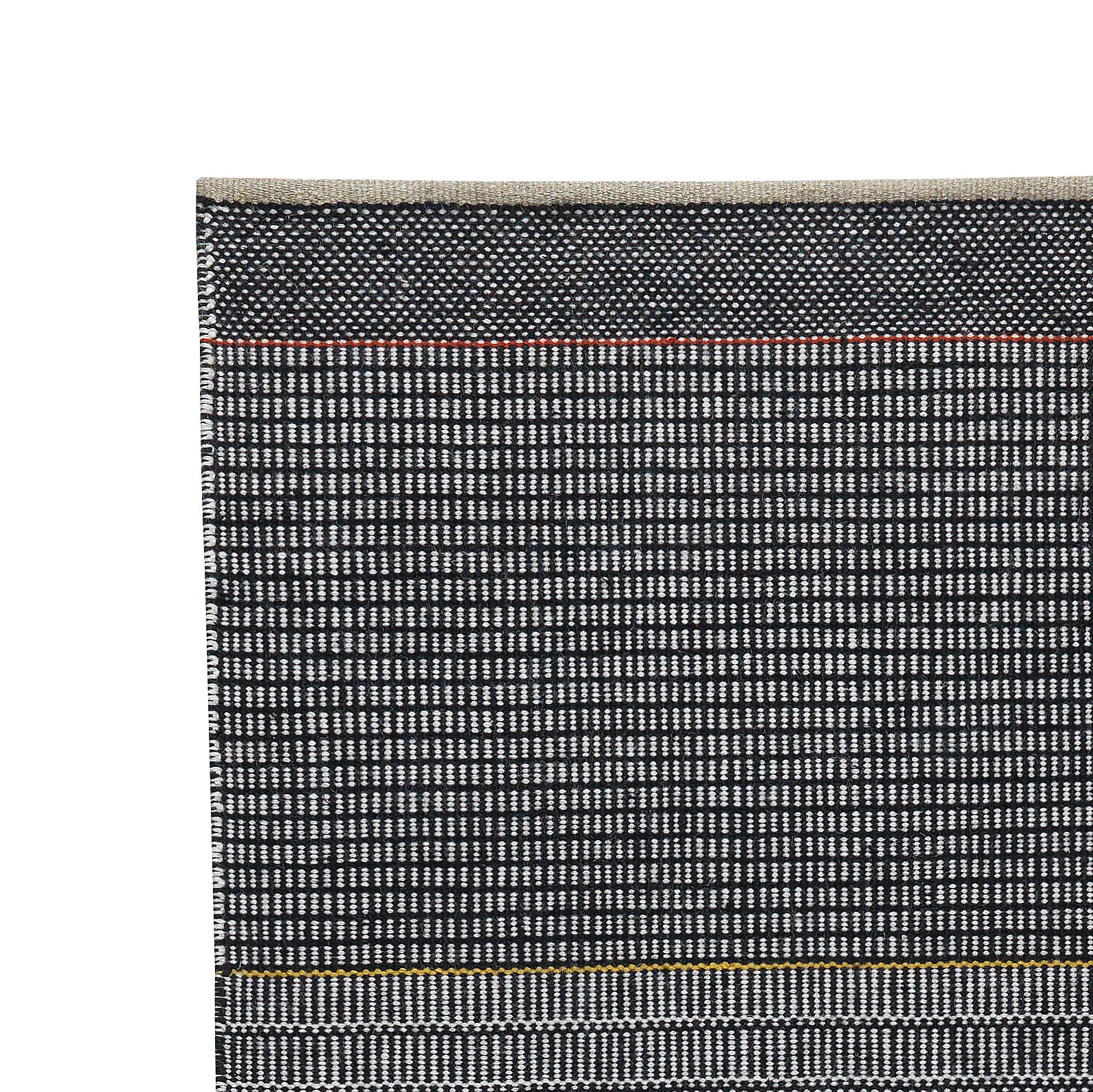 Tribulus One wool carpet 80x250 cm, Black/white/red/yellow Kateha