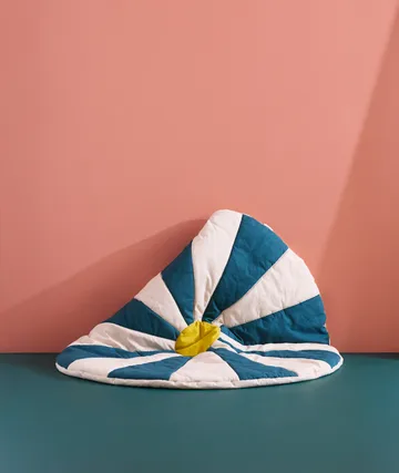 Circus play mat - Blue-green, Ø112x2 cm - Kid's Concept