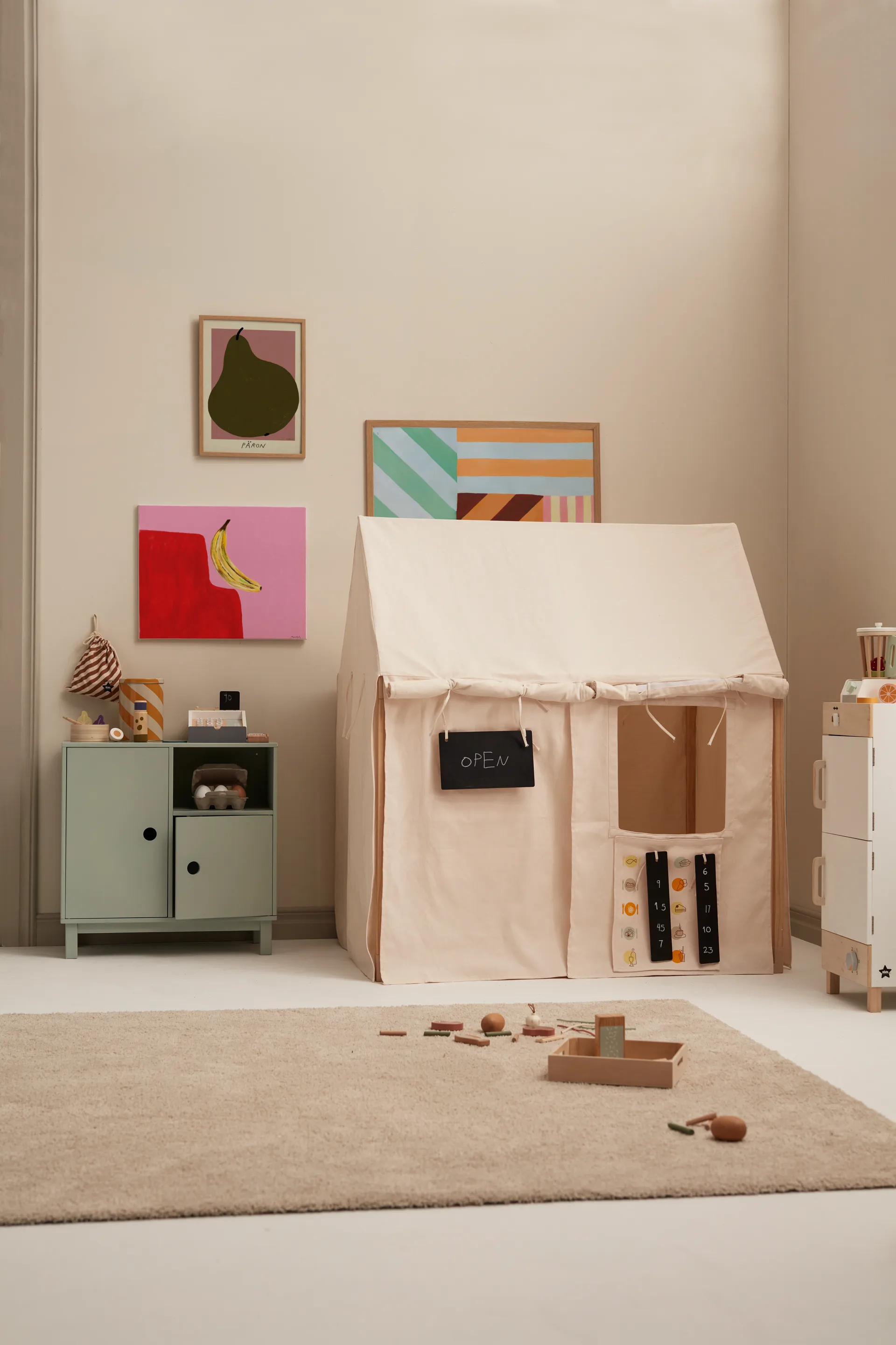 Kid's Base play tent, Natural white Kid's Concept
