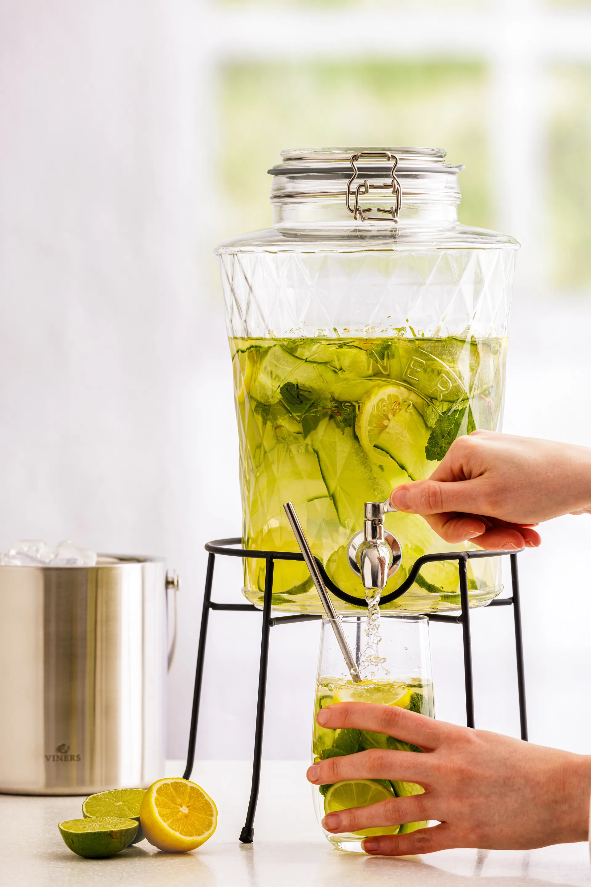 Kilner DIAMANT beverage dispenser with tap, Clear, 5 L Kilner