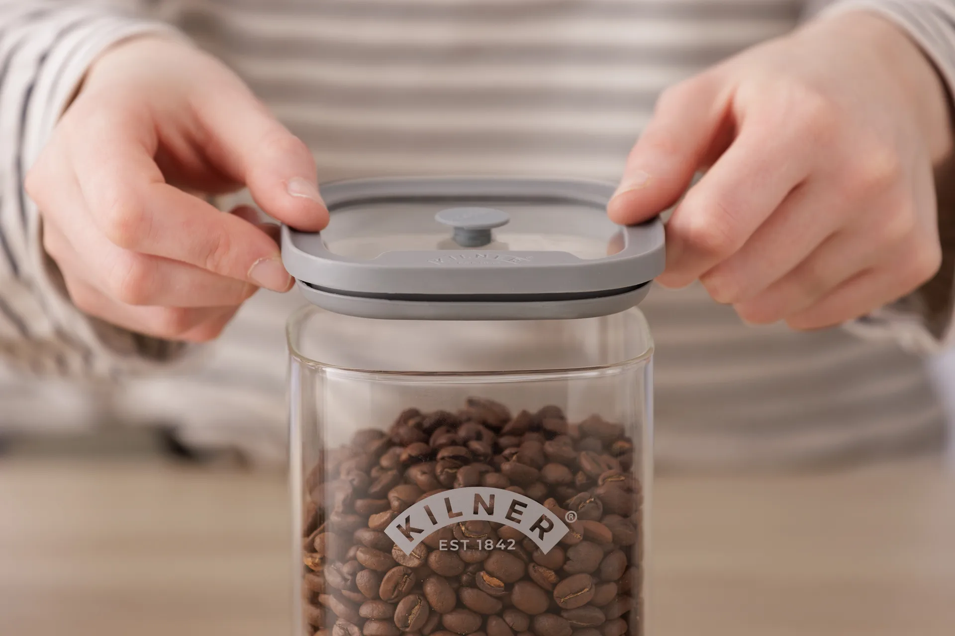 Kilner FRESH storage jar, Clear-grey, 1 L Kilner