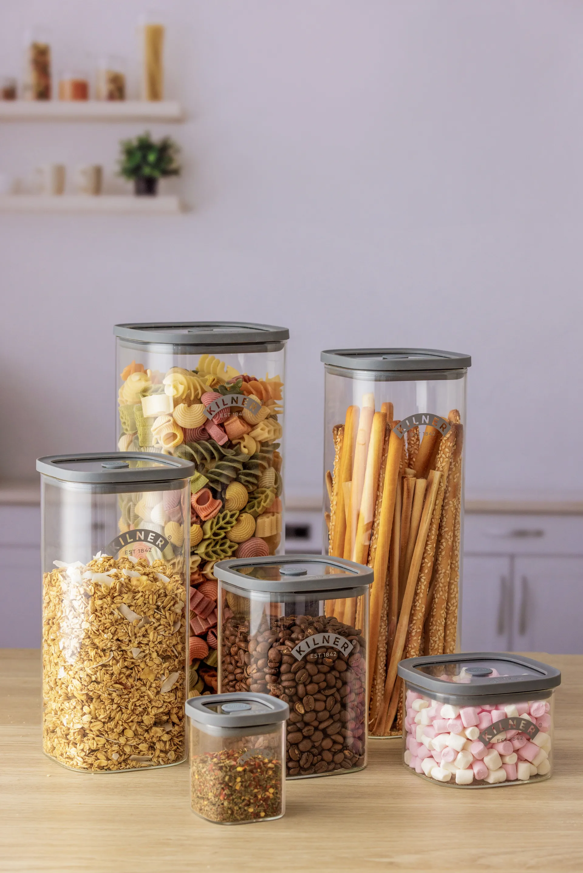 Kilner FRESH storage jar, Clear-grey, 1 L Kilner