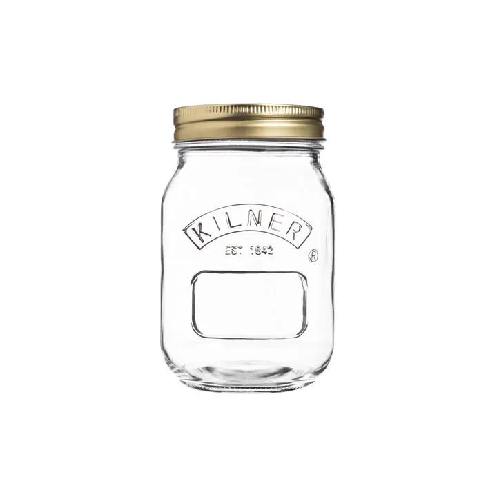 Kilner round preserving jar - Clear-gold, 0.5 L - Kilner