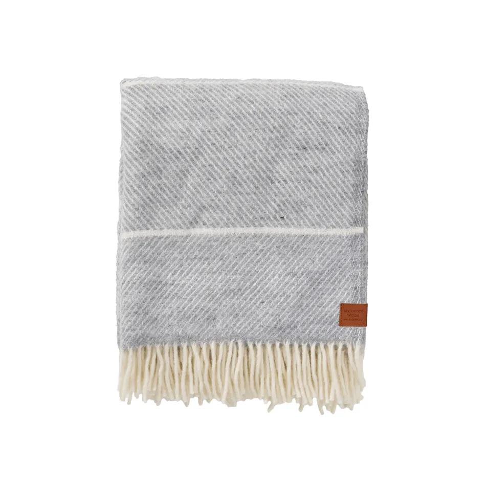 Frank wool throw 130x200 cm, Grey Klippan Yllefabrik