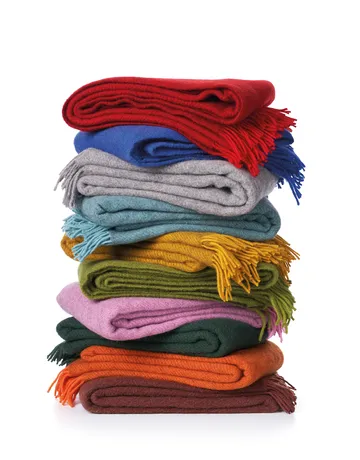Gotland wool throw 130x200 cm - Orange - Klippan Yllefabrik