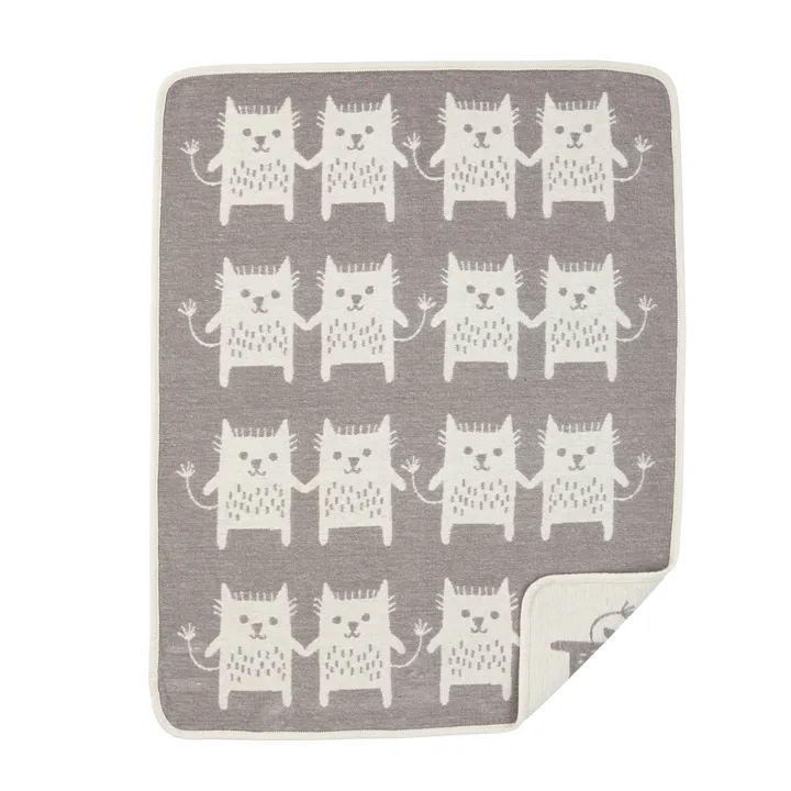 Little me chenille blanket - grey - Klippan Yllefabrik