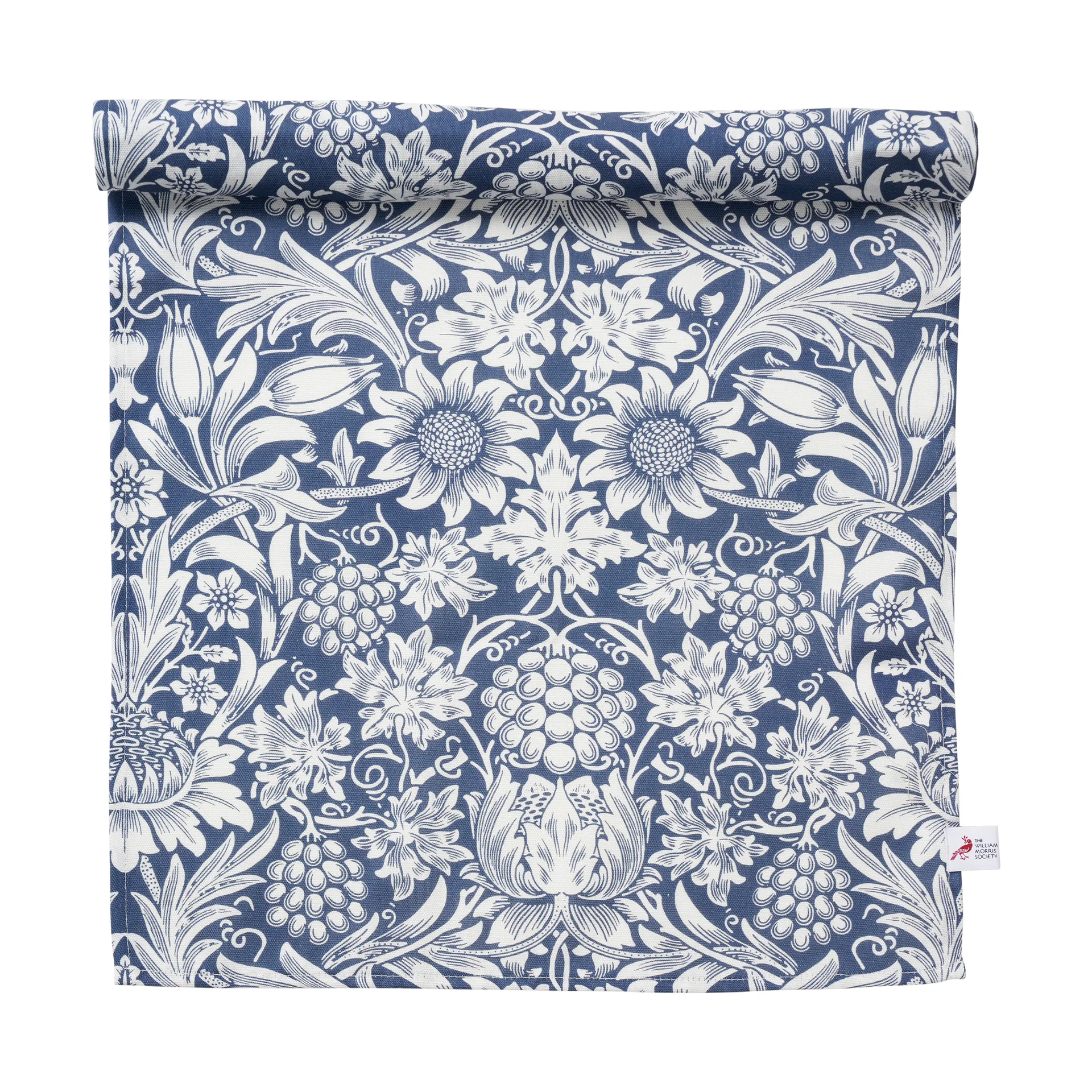 Sunflower table runner 45x150 cm, Dark denim Klippan Yllefabrik