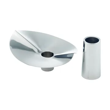 Löv vase-candle holder - Stainless steel. 10 cm - KLONG