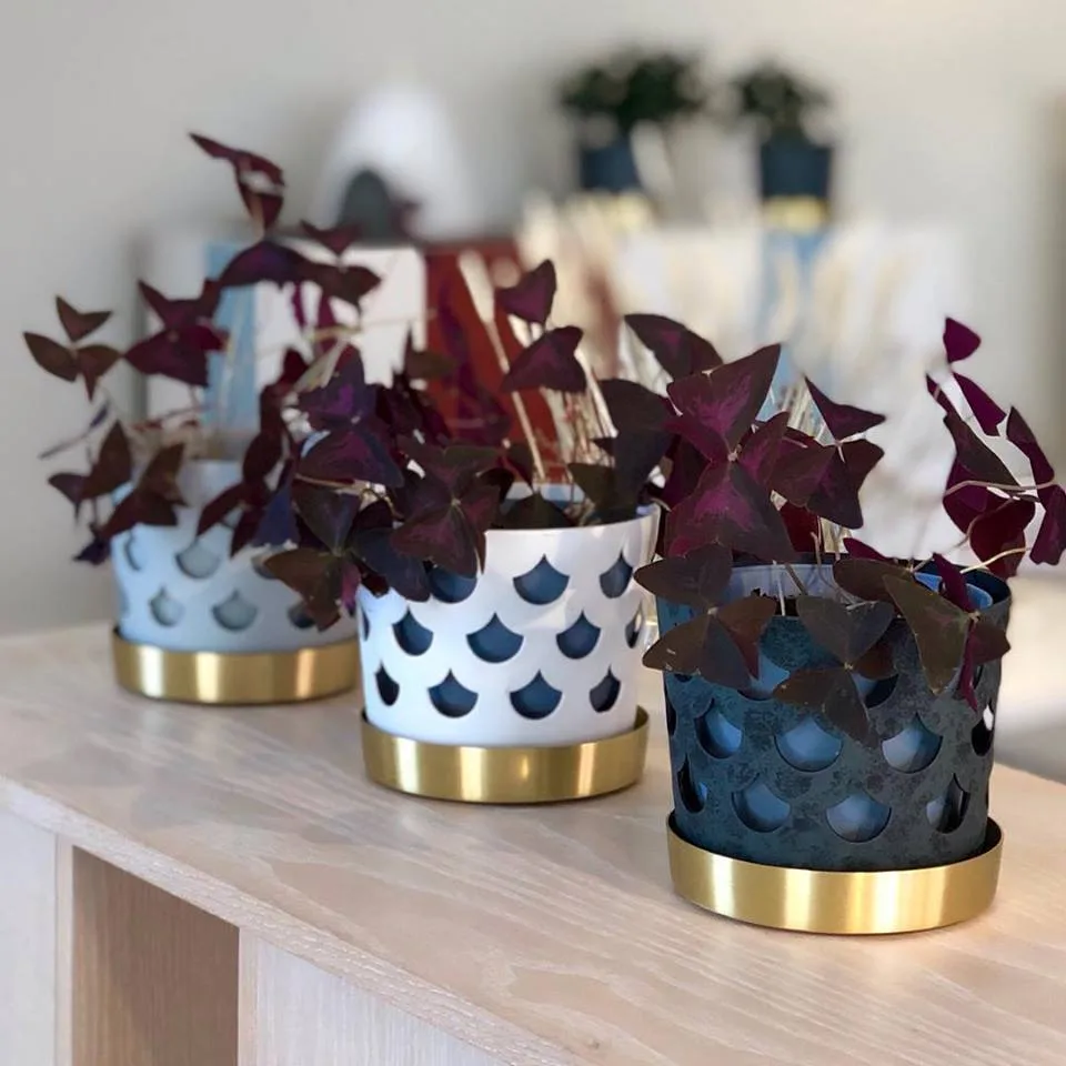 Trio flower pot drop small Ø12 cm, blue KLONG