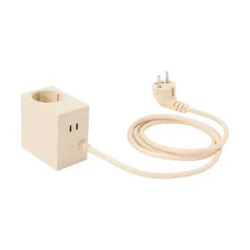 Cuboid+ power strip USB-C 30W 2 m - Pearled Ivory (white) - Kord