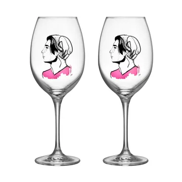 All about you wine glass 52 cl 2-pack - Embrace him - Kosta Boda